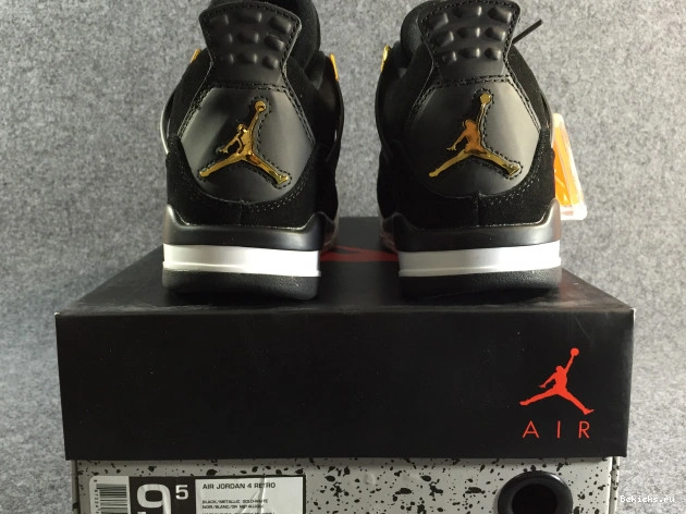 Reps BK black air jordan metallic 4 gold-white “royalty” mens 308497-032 1115